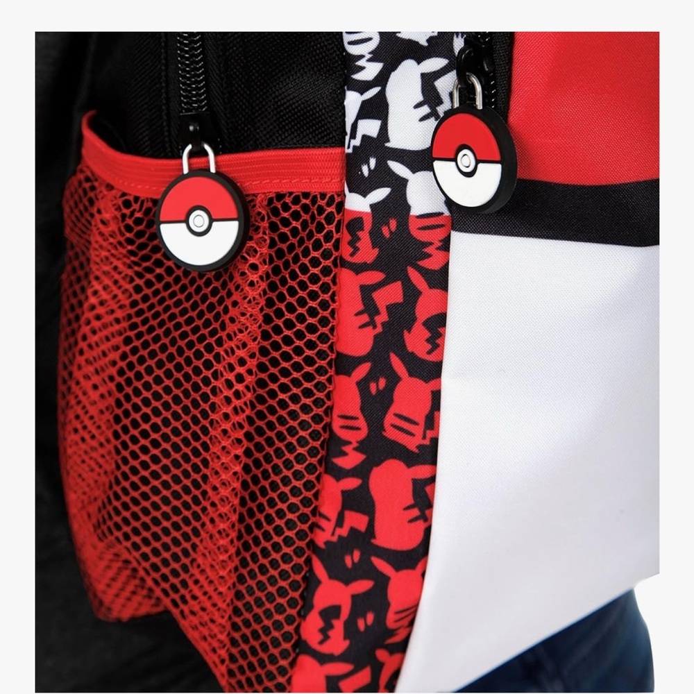 Pokemon Red and Black Kids Backpack - Picture 5 of 10